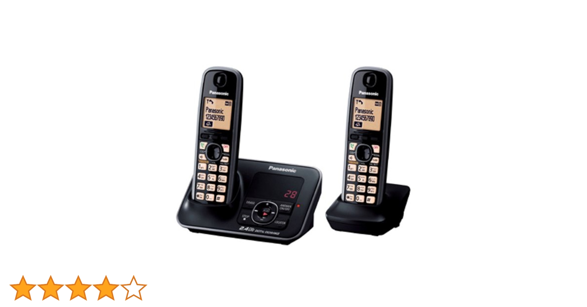 Panasonic 2.4GHz KX-TG3722BX Digital Cordless Telephone
